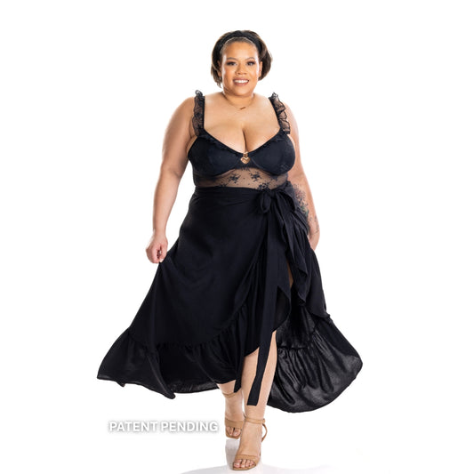 ZaZa Black Curvy Skirt