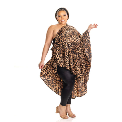 ZaZa Classic Leopard Curvy Skirt