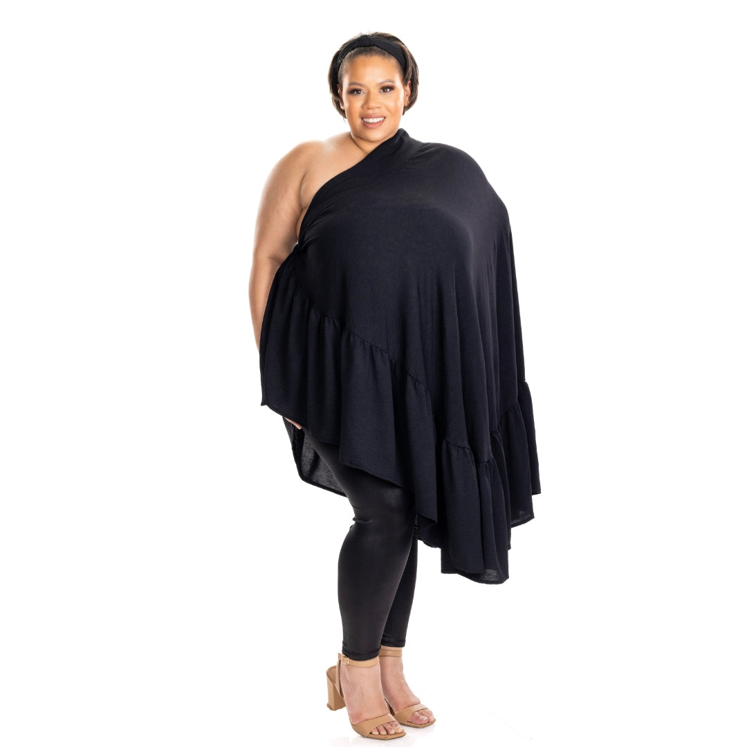 ZaZa Black Curvy  Skirt