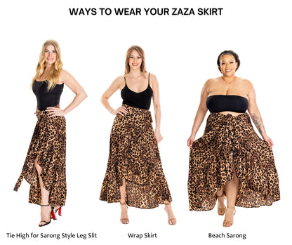 ZaZa Classic Leopard Curvy Skirt