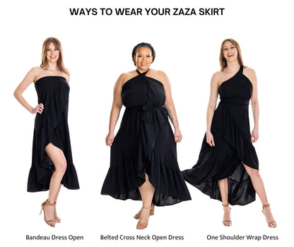 ZaZa Black Curvy  Skirt