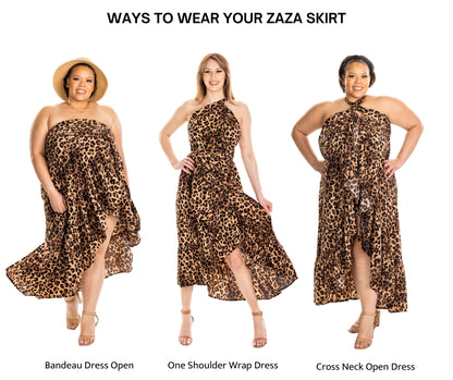 ZaZa Classic Leopard Curvy Skirt