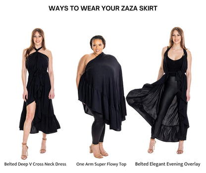 ZaZa Black Curvy  Skirt