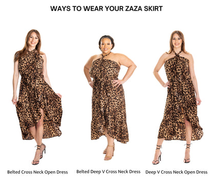 ZaZa Classic Leopard Curvy Skirt