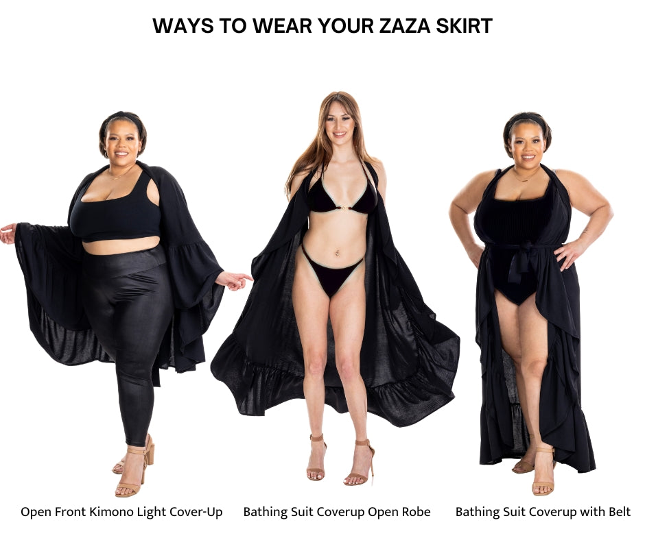 ZaZa Black Curvy  Skirt