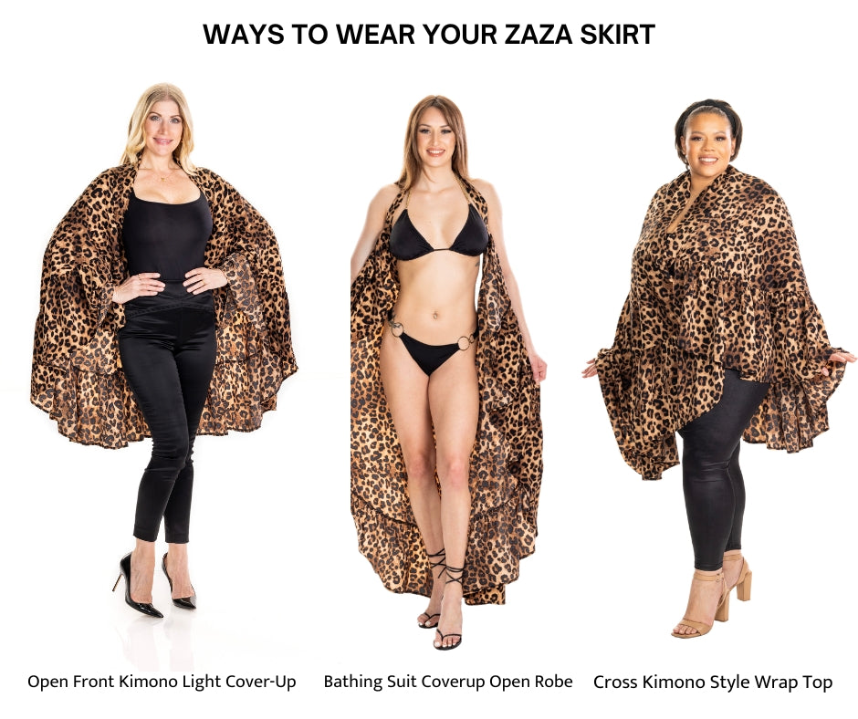 ZaZa Classic Leopard Curvy Skirt