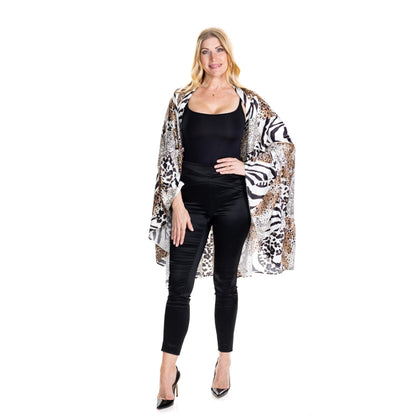 ZaZa Silk Animal Print Skirt
