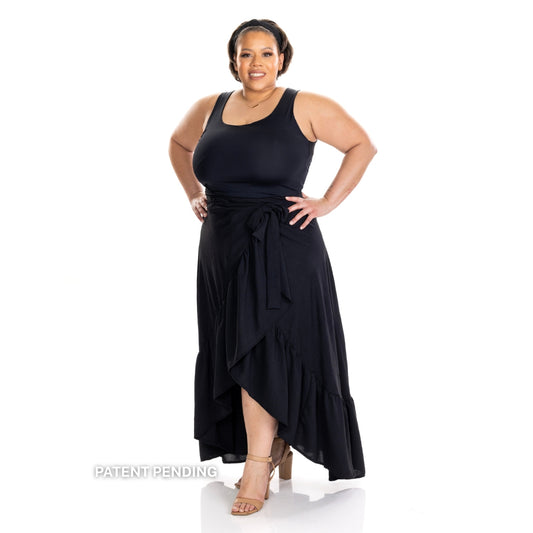ZaZa Black Curvy  Skirt