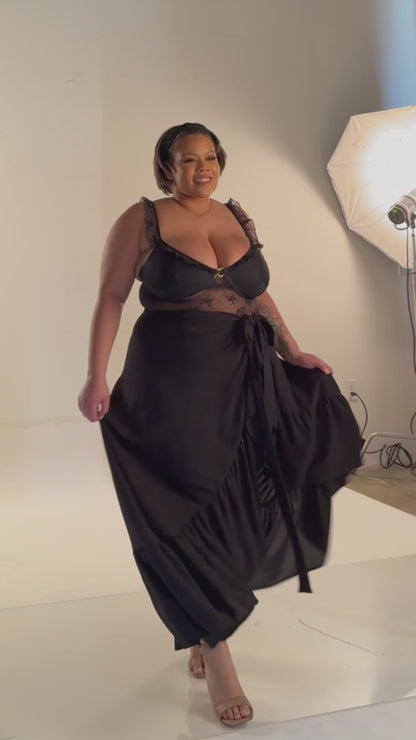 ZaZa Black Curvy  Skirt